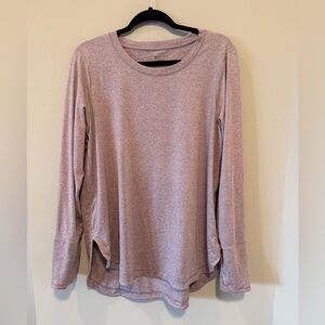 Athleta Women's Heathered Mauve Long Sleeve Sweatshirt